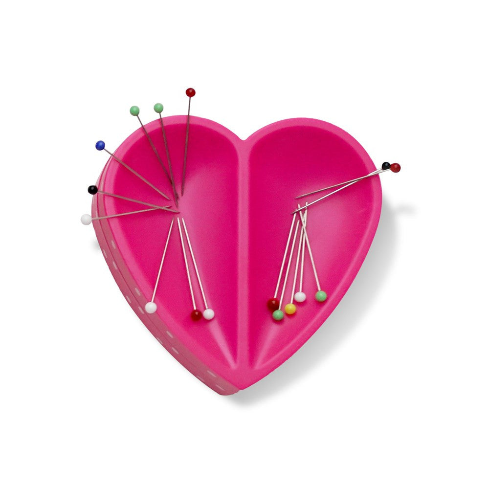 Prym Love Heart Magnetic Pin Cushion with Pins | Sewing Tools