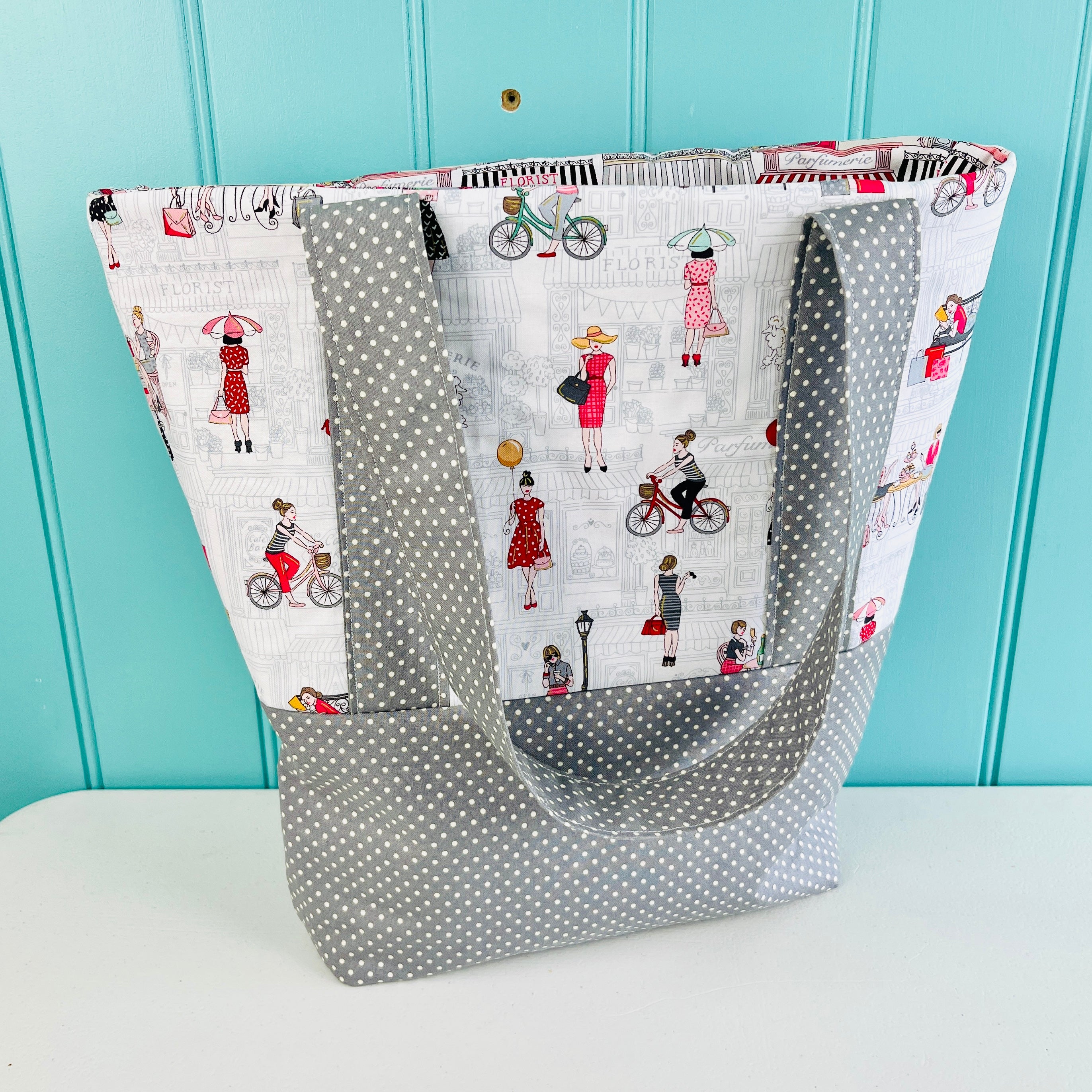 Contrast Binding Tote Bag