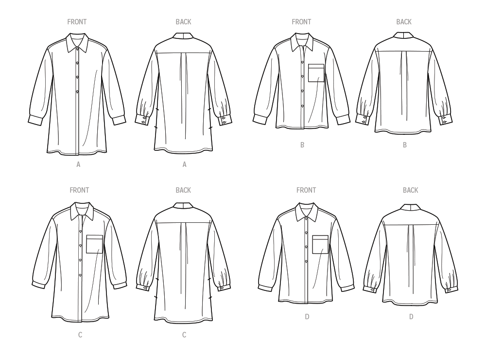 Simplicity Sewing Pattern S9707 Misses' Shirts My Sewing Box