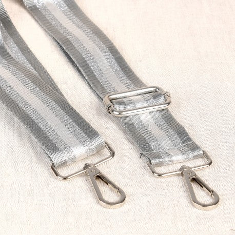 40mm Bag Strap Grey Glitter Stripe Bag Making Accessories – My