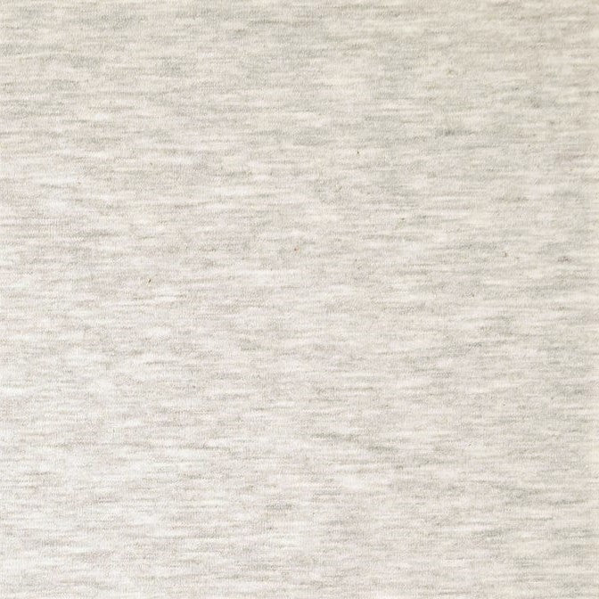Plain Soft Grey Melange Cotton Jersey Fabric