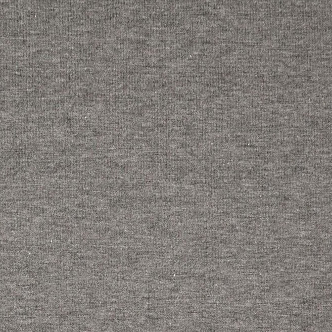 Plain Dark Grey Marl Cotton Jersey Fabric