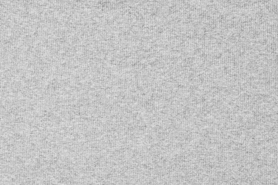 Organic Plain Melange Jersey Ribbing Fabric - Light Grey