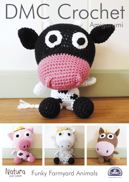 DMC Amigurumi Crochet Pattern Funky Farmyard Animals Crochet