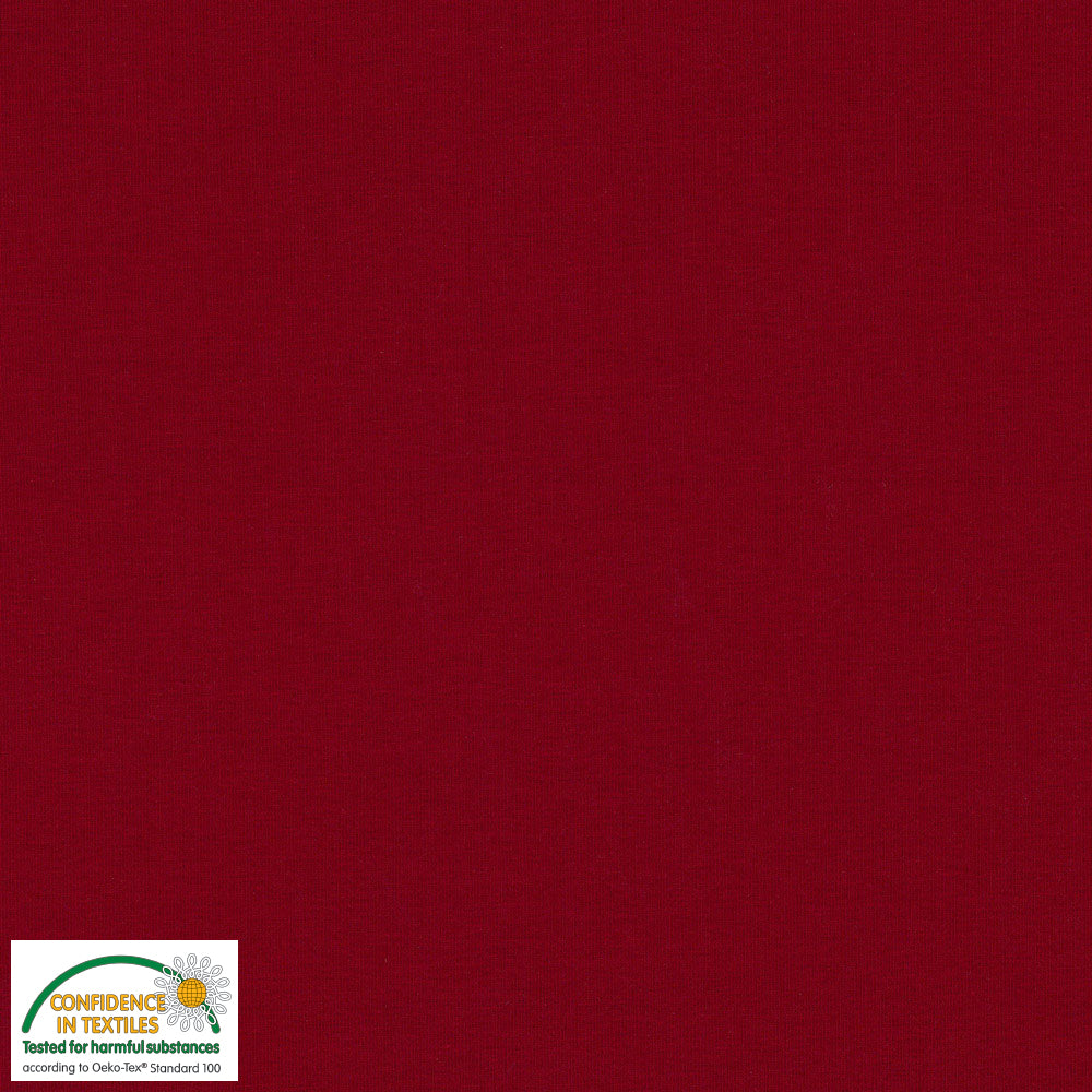 Stof of Denmark Dark Red Solid Avalana Jersey Fabric