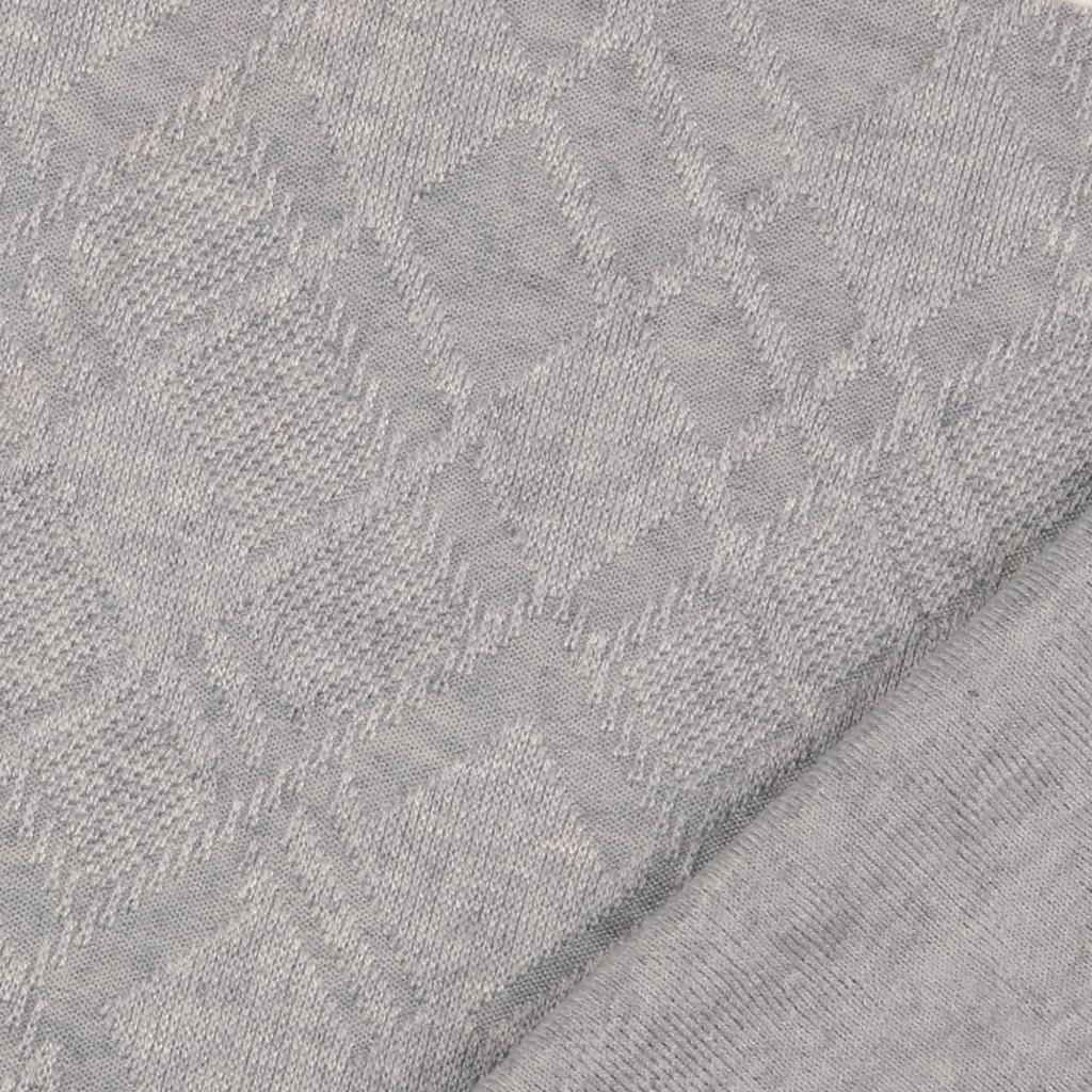 Grey Melange Diamond Jacquard Knit Fabric Stretch Fabrics My Sewing Box
