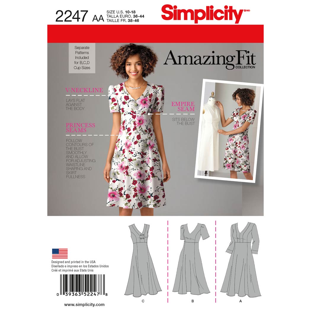 Simplicity Pattern 2247 - Women's & Plus Size Amazing Fit Dresses