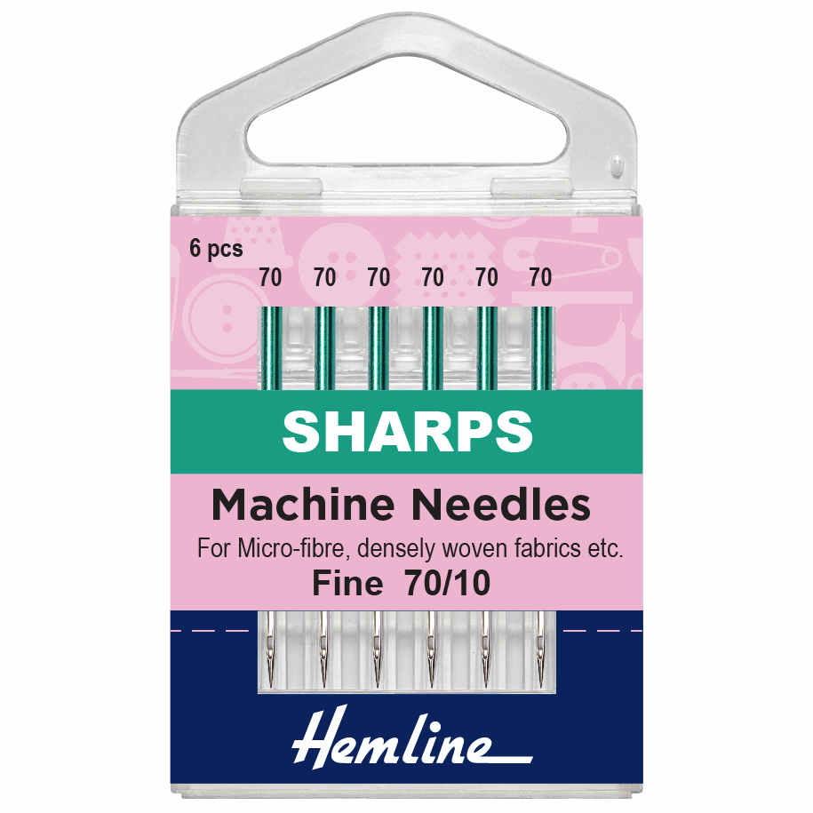 Hemline Universal Sewing Machine Needles: Fine 70/10 - 6pk Hemline Universal Sewing Machine Needles: Fine 70/10 - 6pk