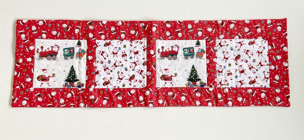 Santa Christmas Table Runner PDF Pattern | Downloadable Sewing Patterns ...