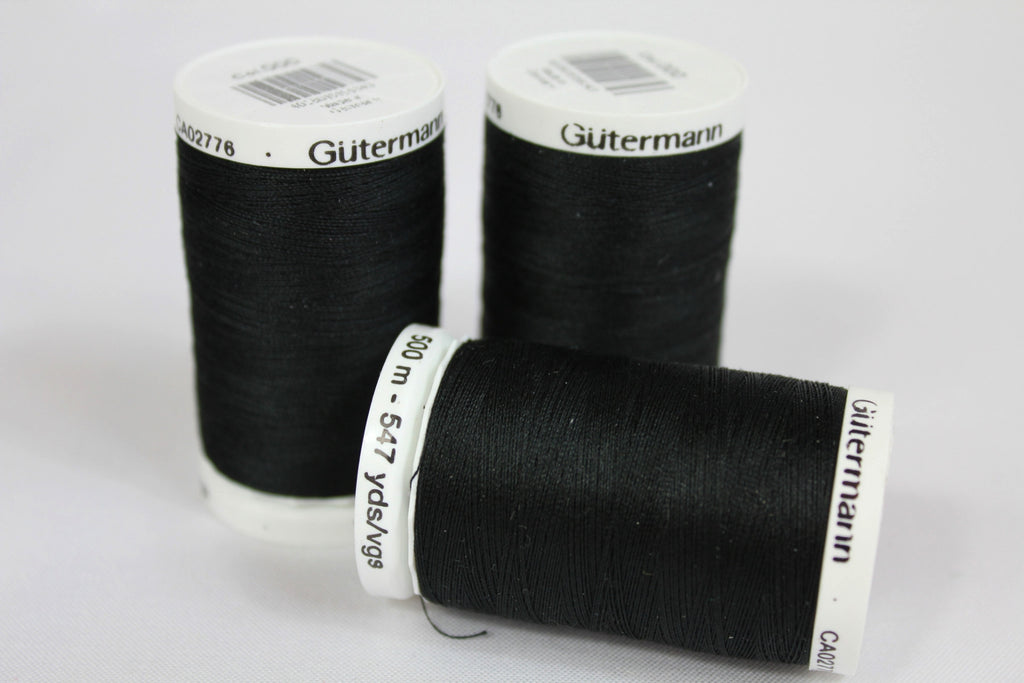 Gutermann - Strong Sewing Thread | Black Gutermann Sewing Thread