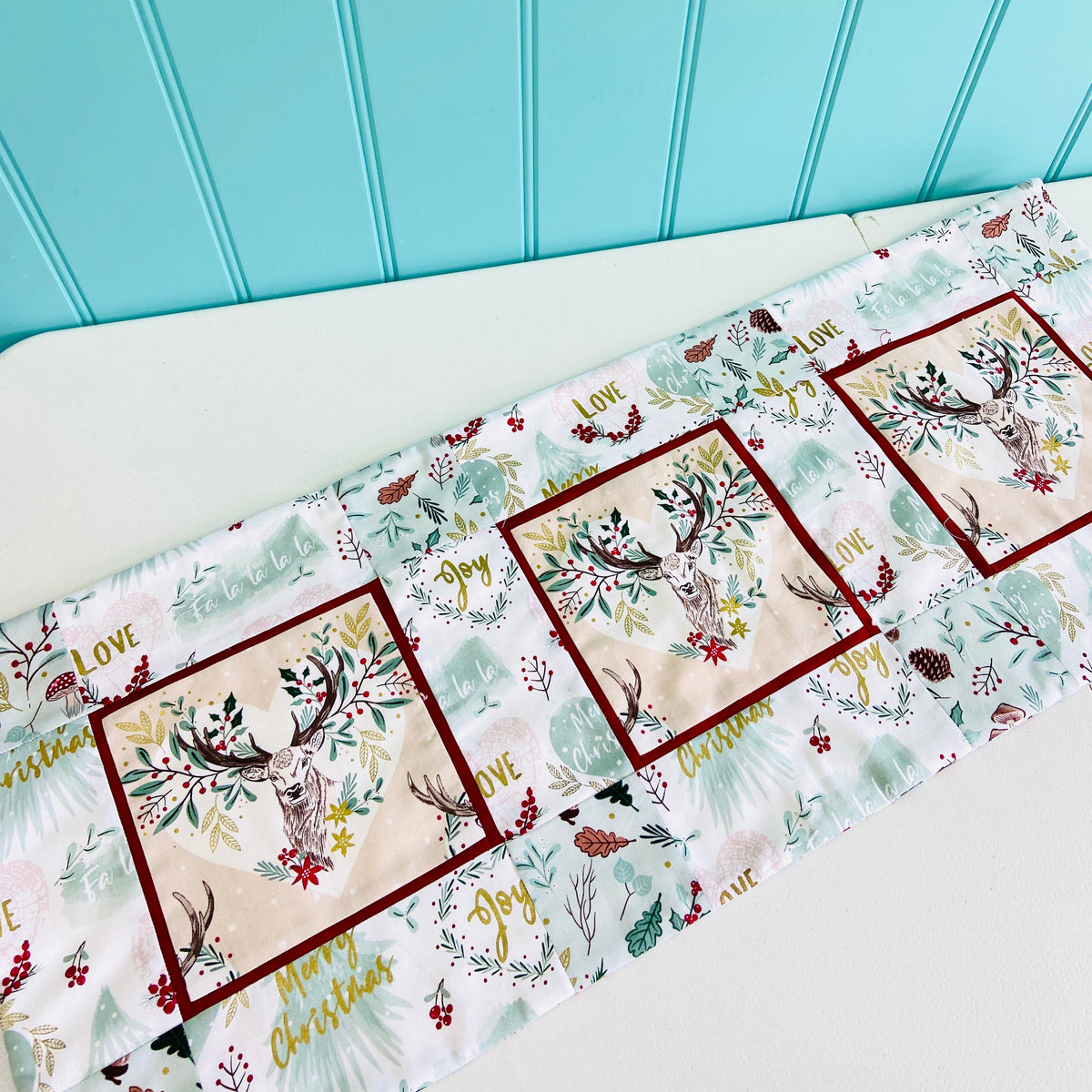 Stag Pattern Christmas Stag Table Runner PDF pattern | Downloadable Sewing Patterns ...