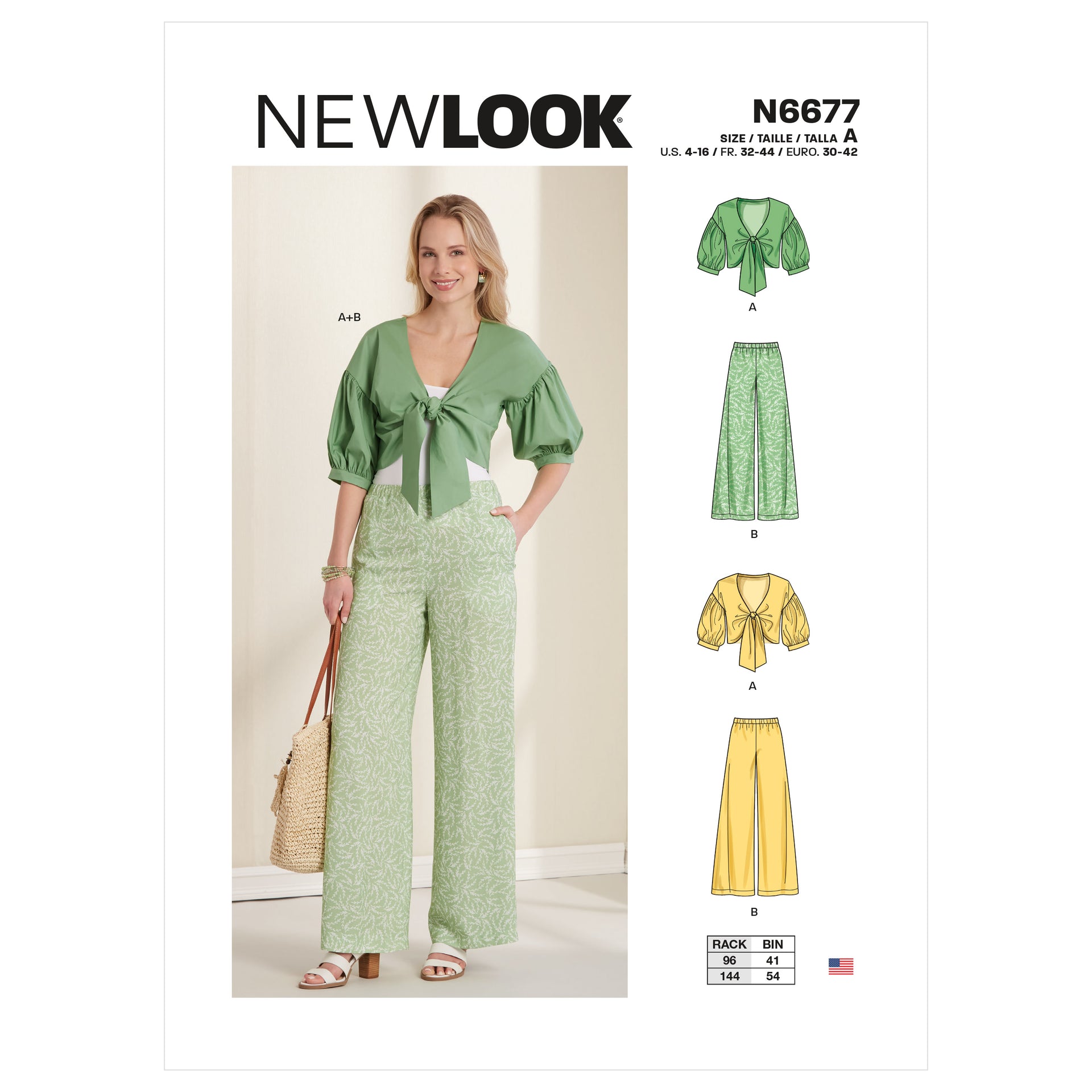 New Look Sewing Pattern N6677 Misses' Cropped Jacket Trousers