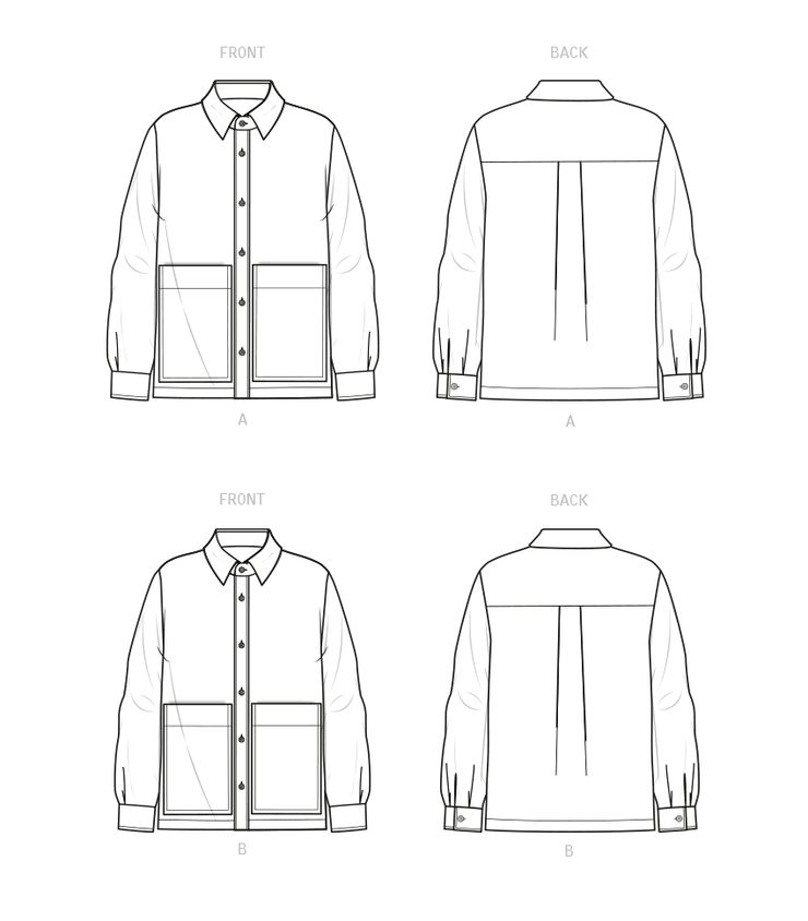 New Look Sewing Pattern 6724 - Unisex Shirt – My Sewing Box