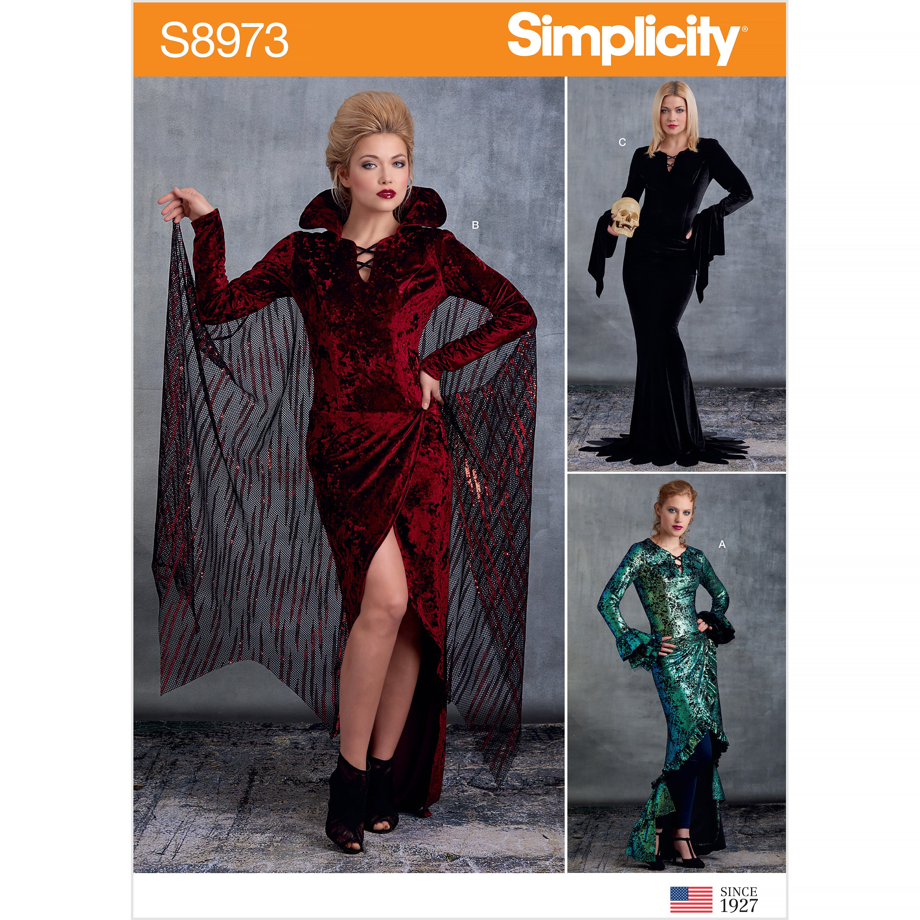 Simplicity Cartamodello R10289 / S8973 Costume di Halloween da donna, taglia: H5 (6 8 10 12 14