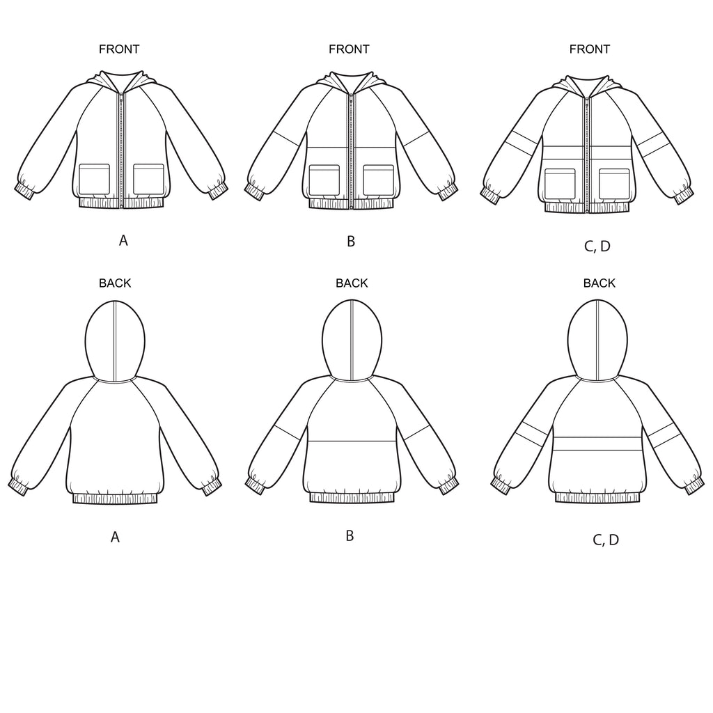 Simplicity Sewing Pattern S8999 - Children's and Girls' Knit Hooded Ja ...