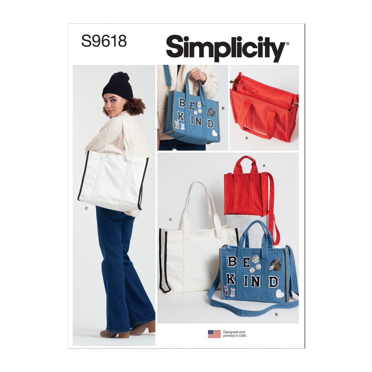 Simplicity Sewing Pattern S9618 - Tote Bag in Three Sizes – My Sewing Box