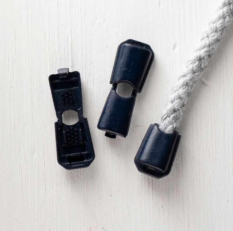 4mm Cord End Cap 2pk Navy Fastenings and Accessories My