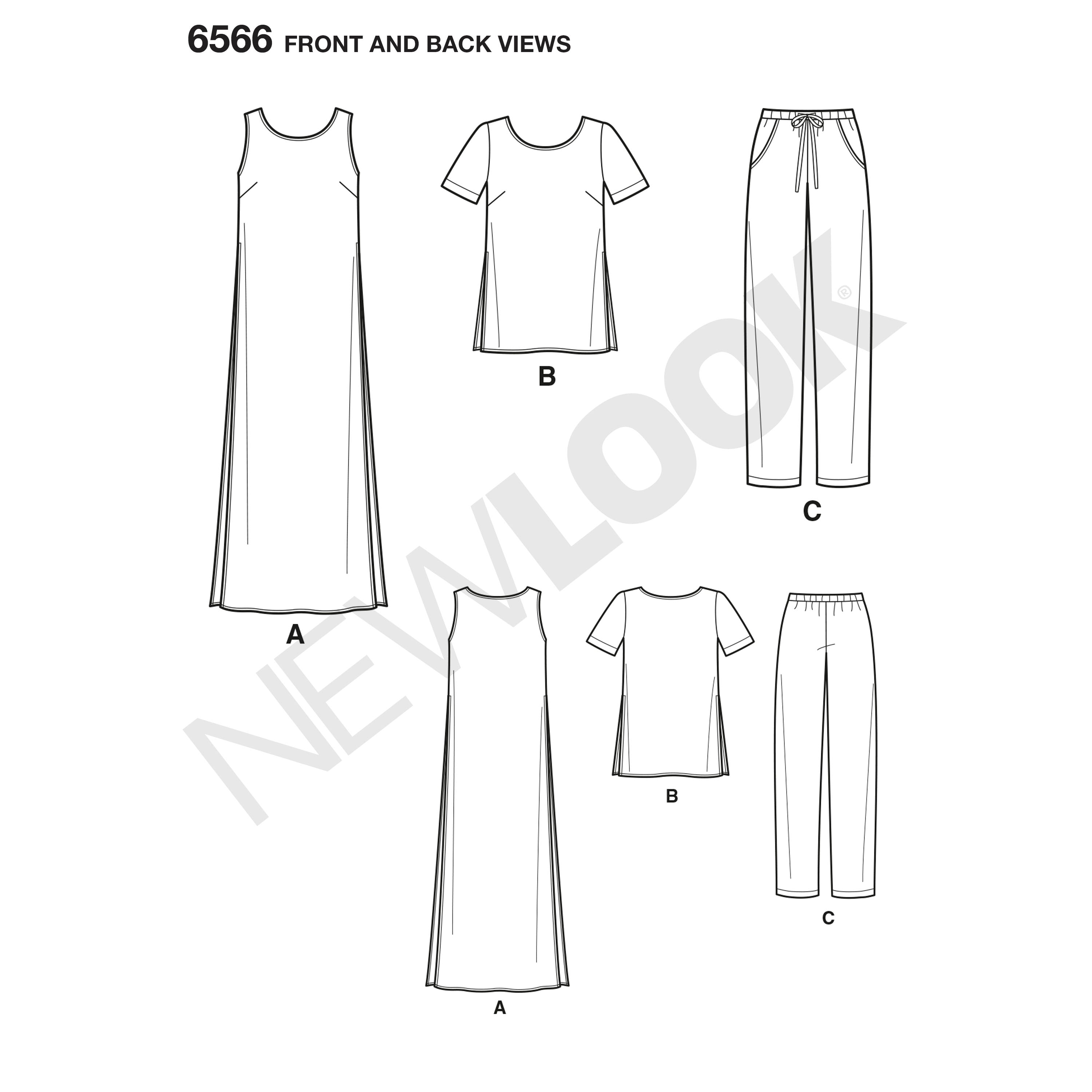 New Look Sewing Pattern 6566 - Women's Tunic, Top and Pants – My