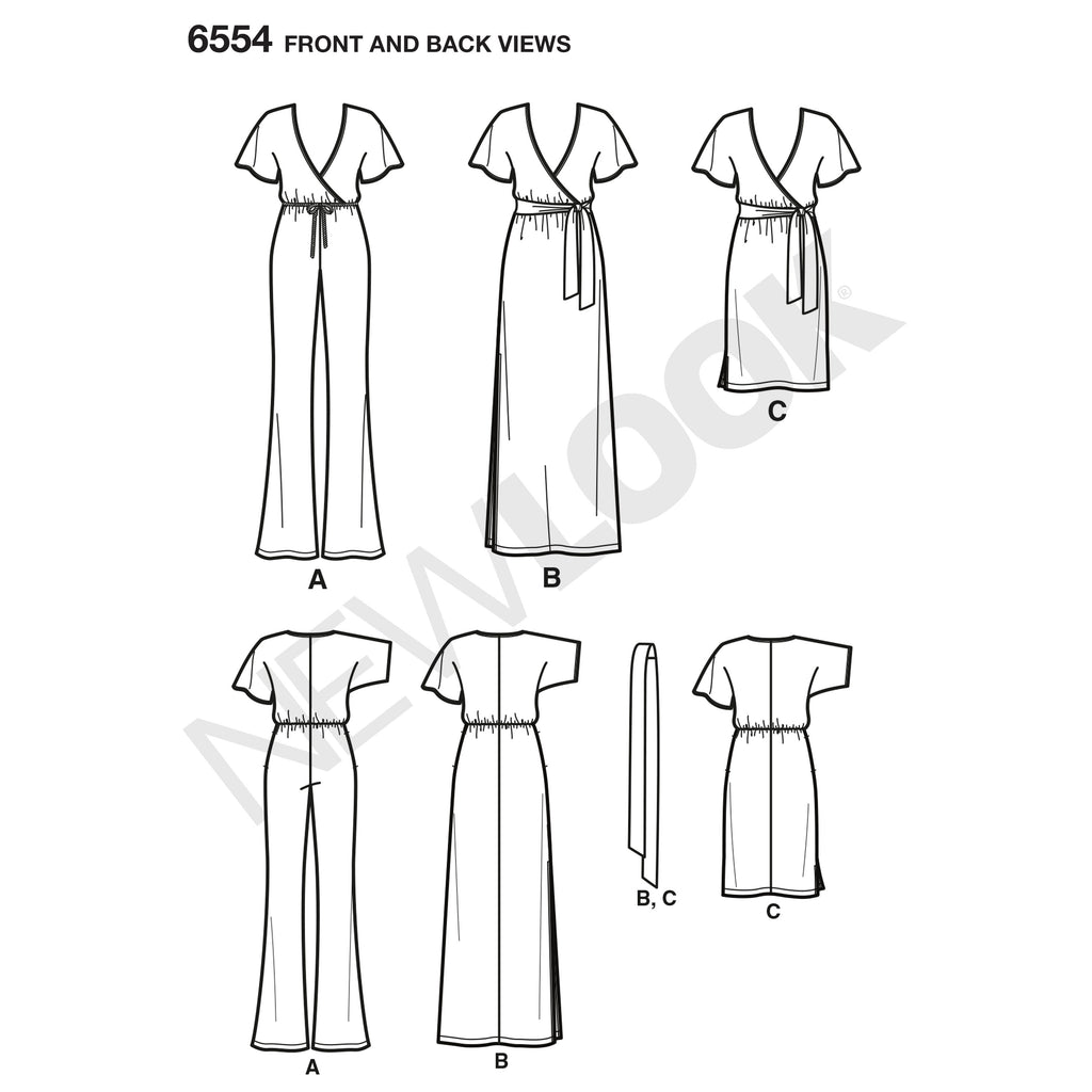 New Look Sewing Pattern 6554 Women's Knit Jumpsuit and Dresses My Sewing Box