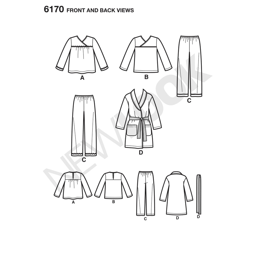 New Look Sewing Pattern 6170 - Toddlers' and Child's Pyjamas| Sewing ...