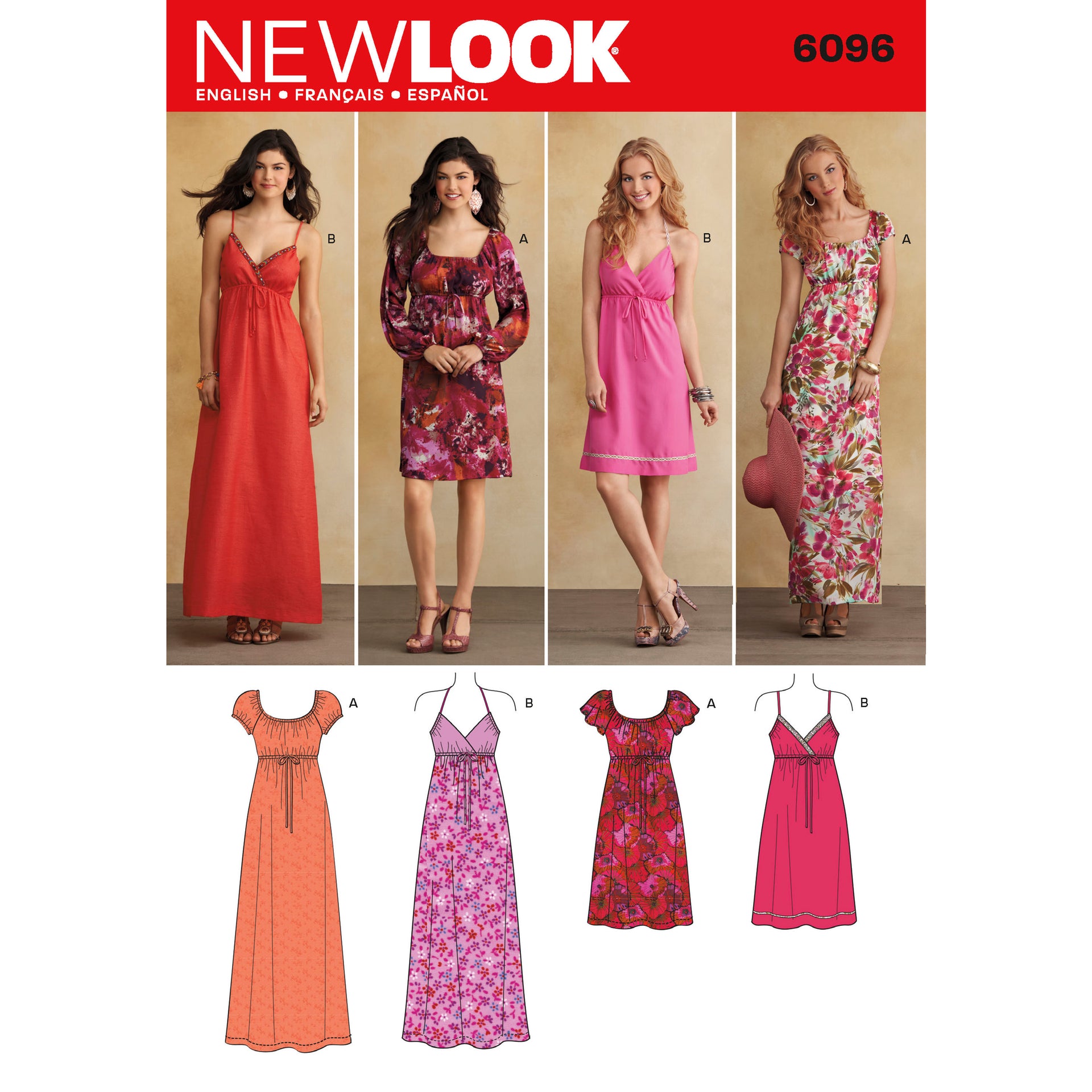 New Look Sewing Pattern 6096 Misses' Dresses Sewing Patterns