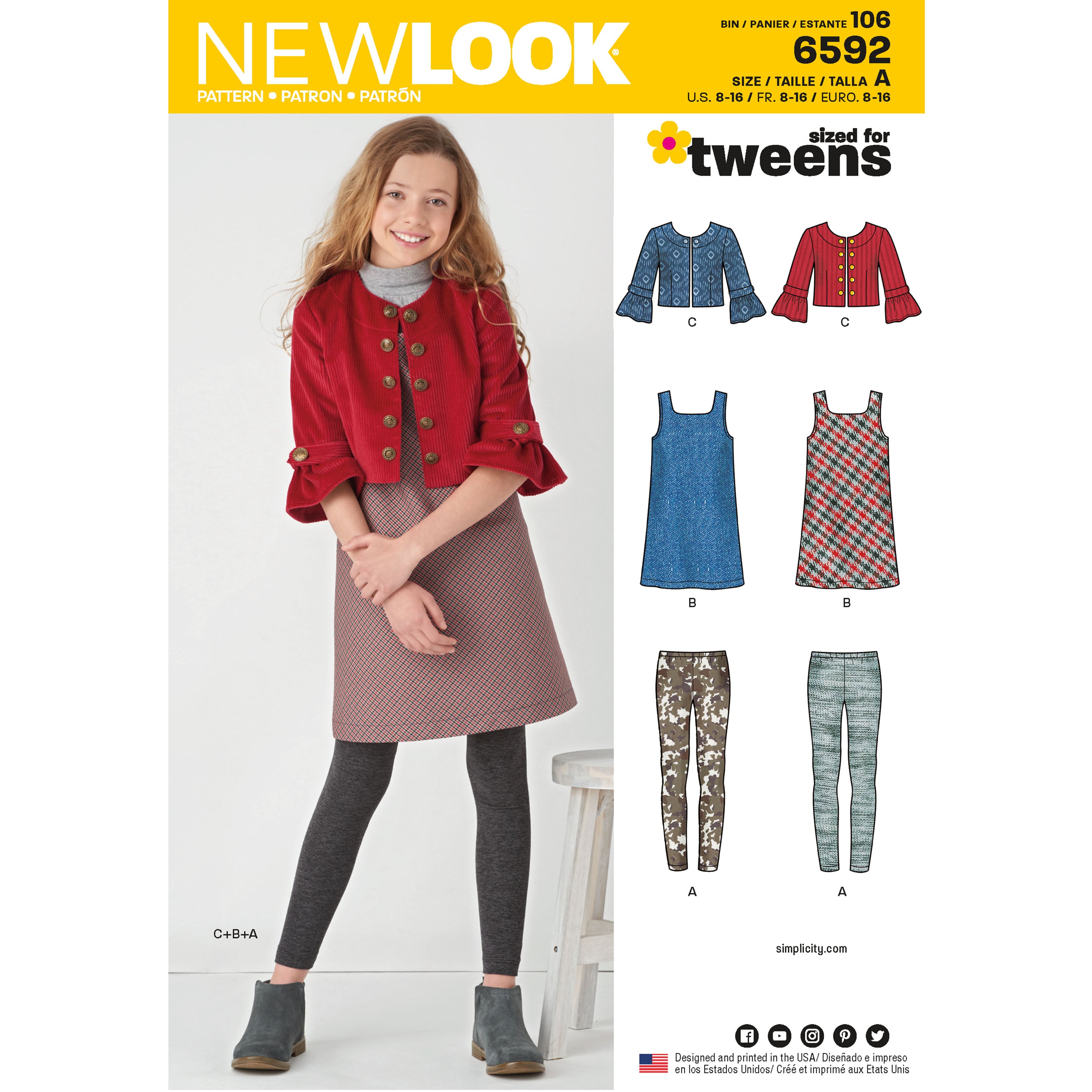 New Look Sewing Pattern 6592 - Girl's Sportswear – My Sewing Box