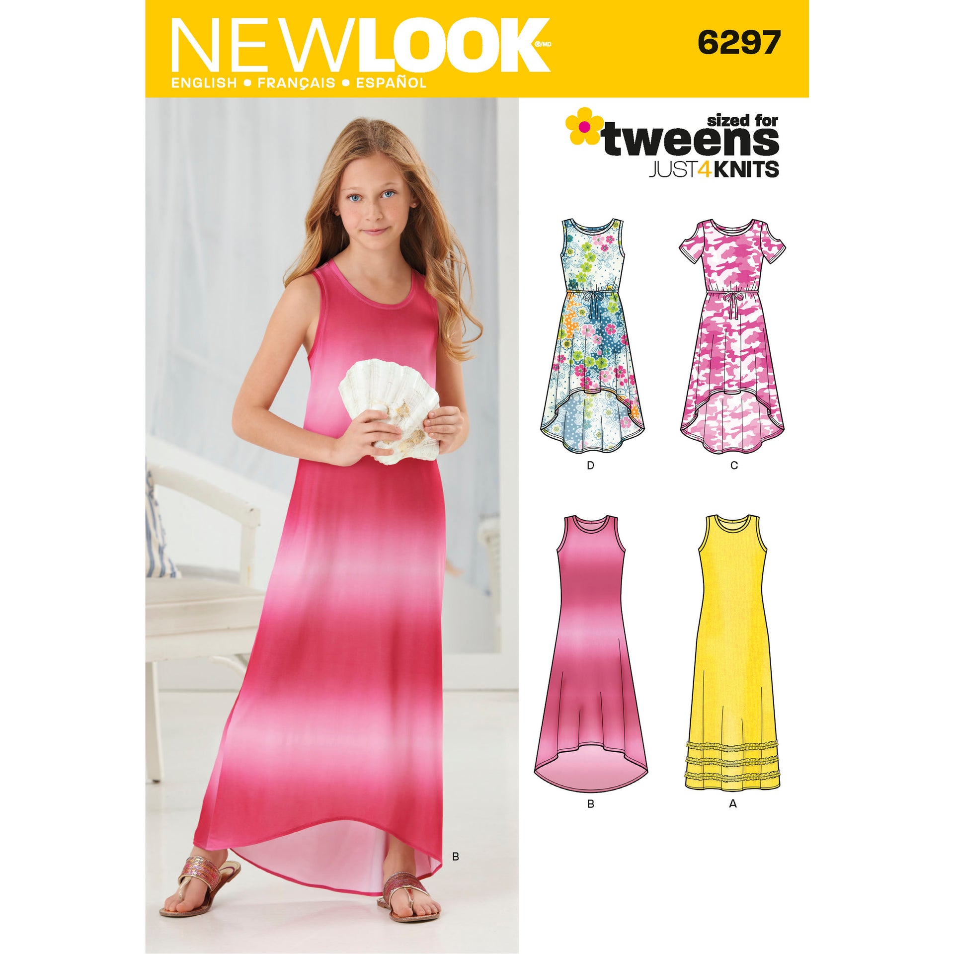 New Look Sewing Pattern 6297 - Girls' Knit Dress