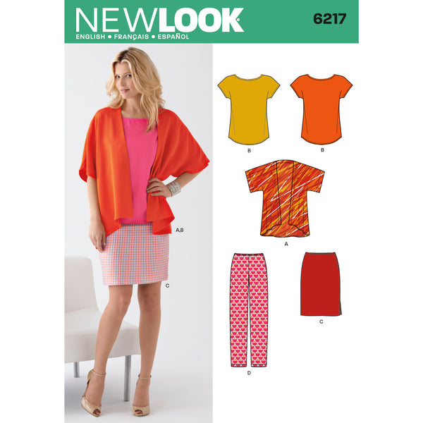 DIFFERENT IS OK Ribbed Cut-out シズニルック New Look Sewing Pattern 6217 - Misses' Separates | Sewing Patterns