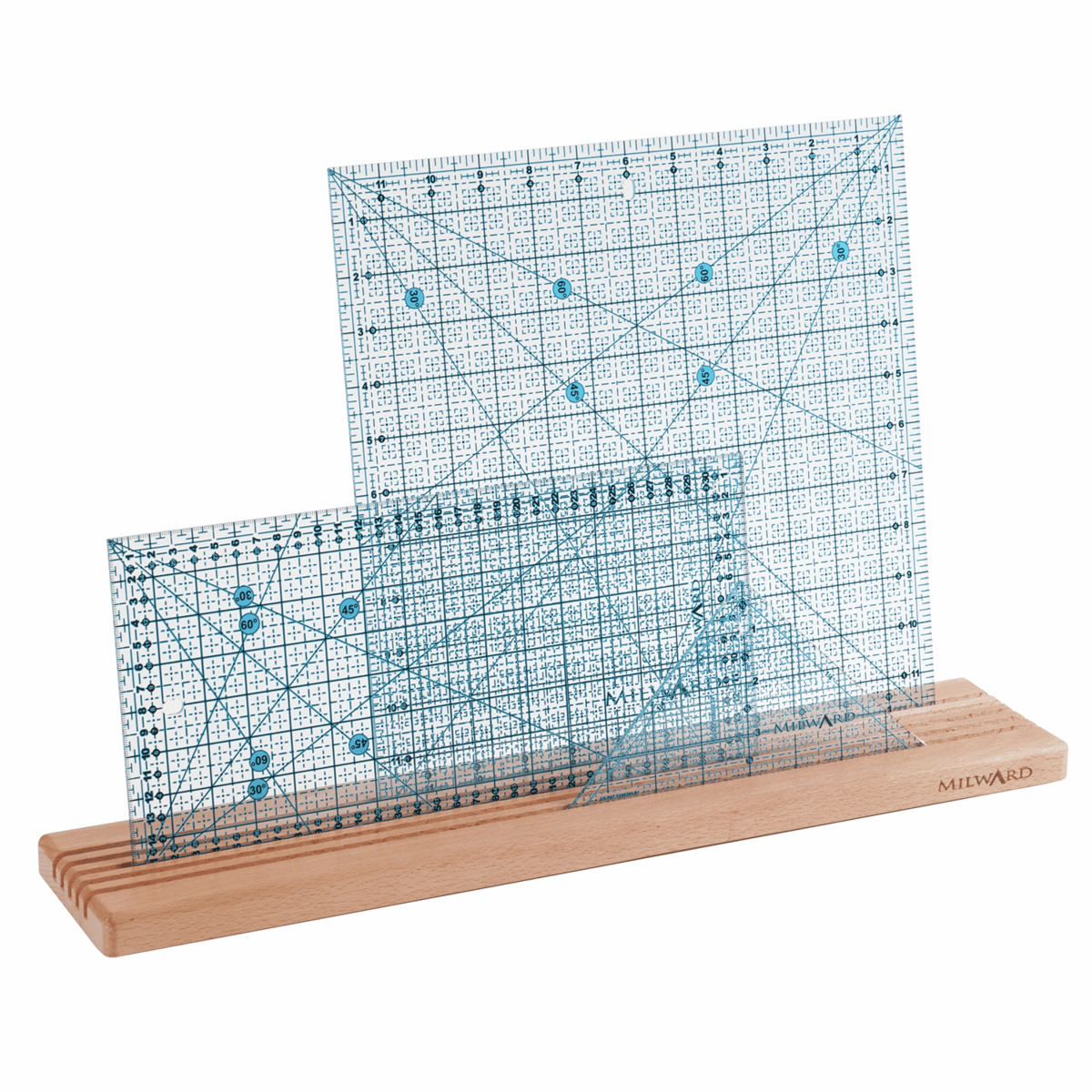 Milward 5 Slot Wooden Acrylic Ruler Storage Rack | Quilting Tools – My ...