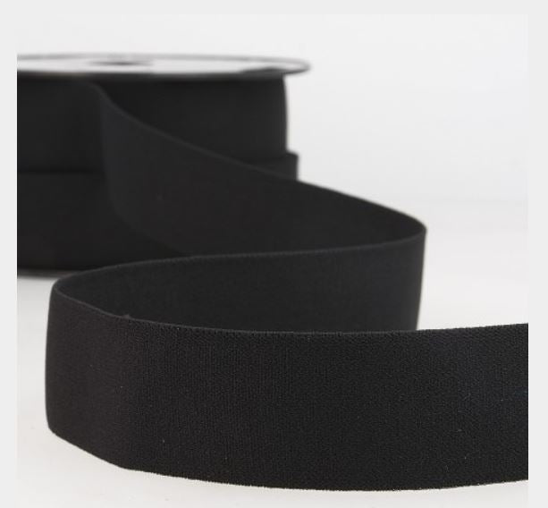 32mm Black Soft Waistband Elastic