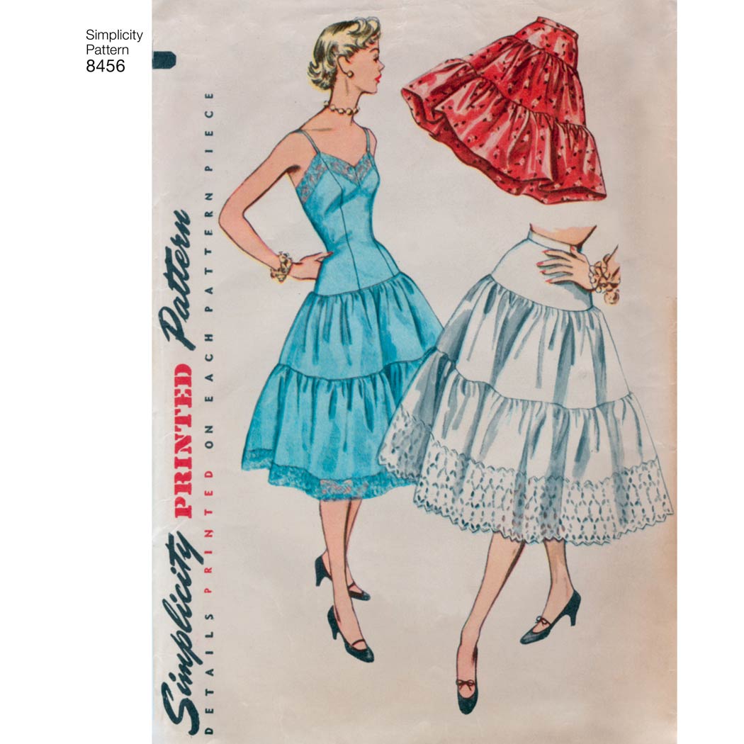 Simplicity 8456 Women s Vintage Petticoat and Slip Sewing