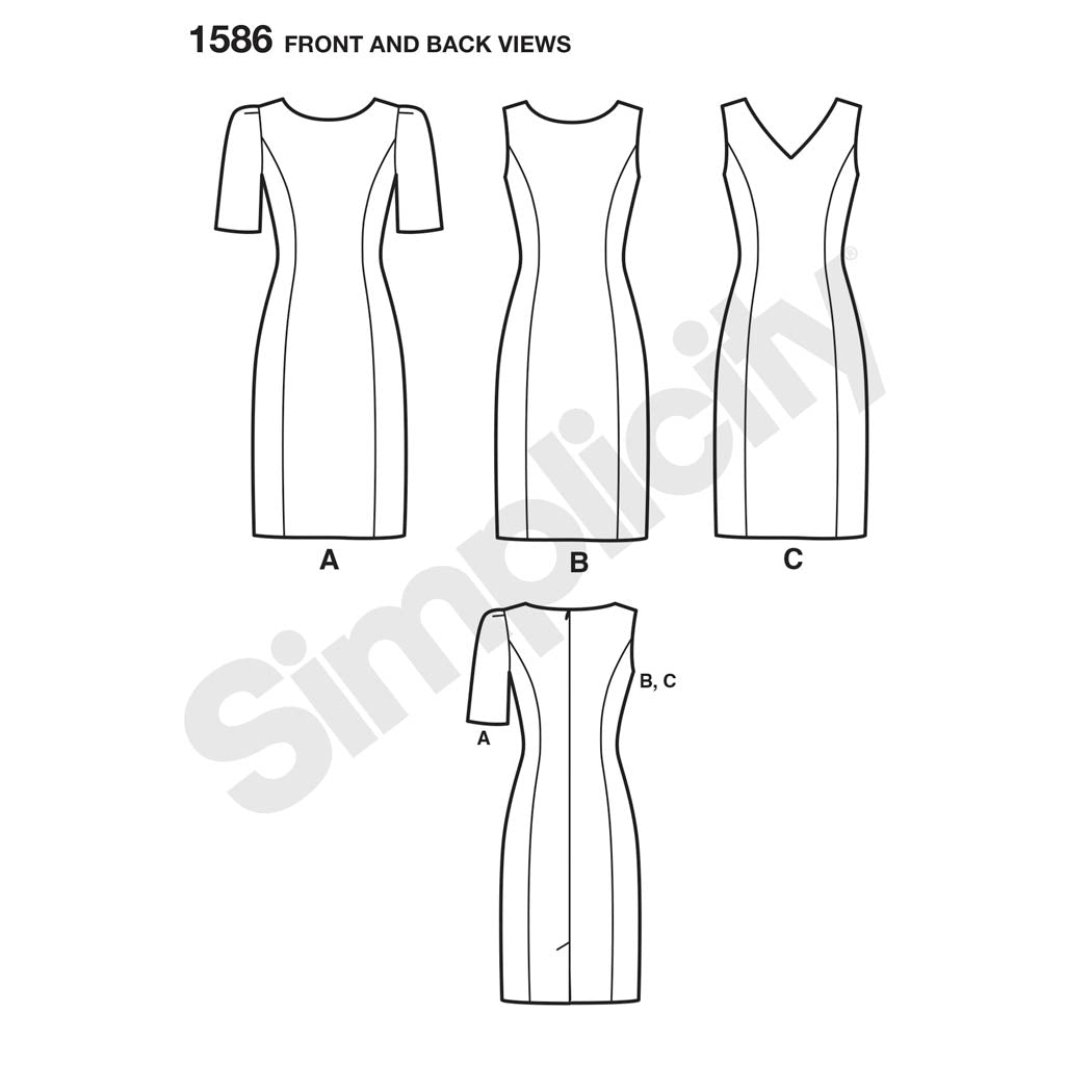 Simplicity 1586 - Women's and Plus Size Amazing Fit Dress | Sewing