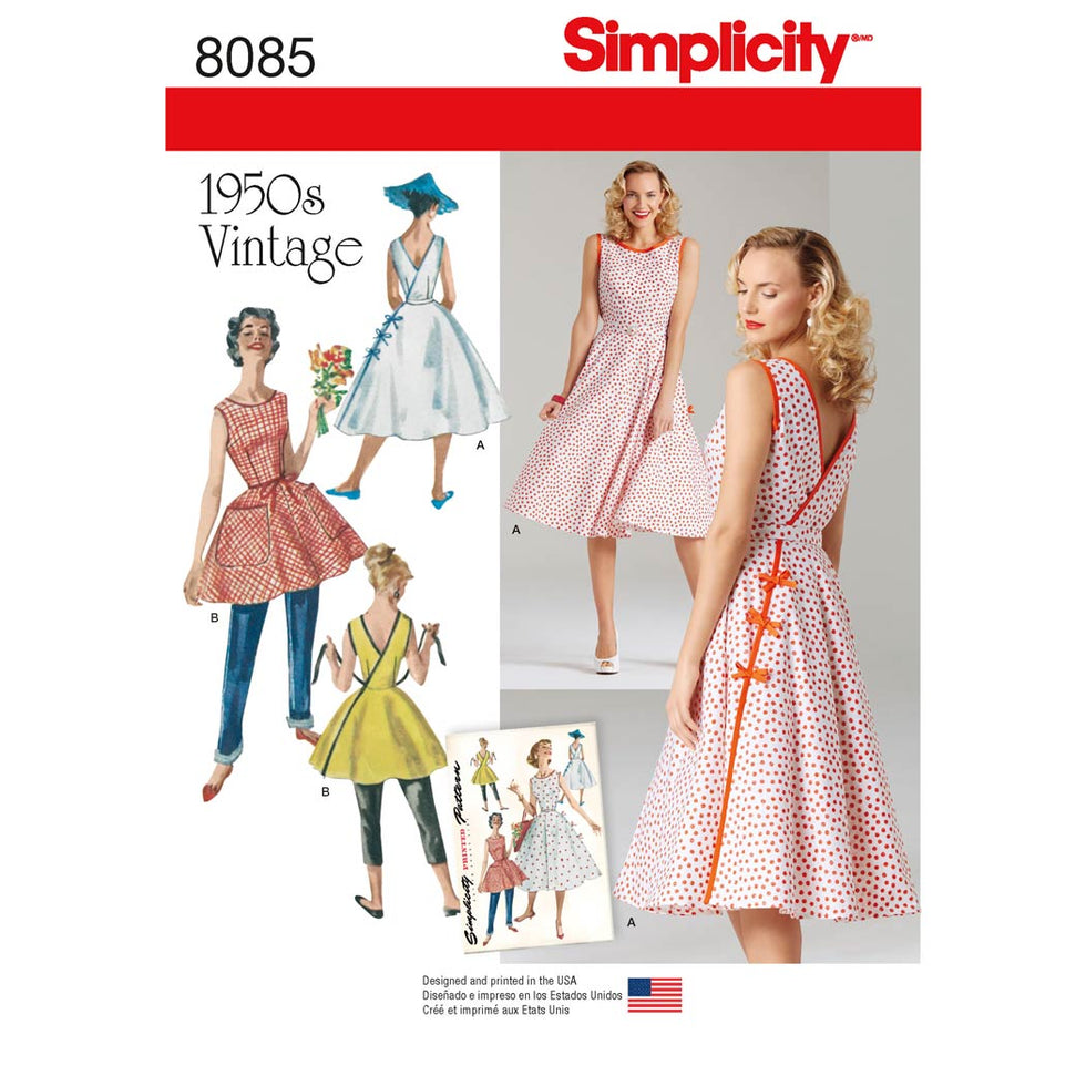 Simplicity 8085 - Women's Vintage 1950's Wrap Dress | Sewing Patterns ...