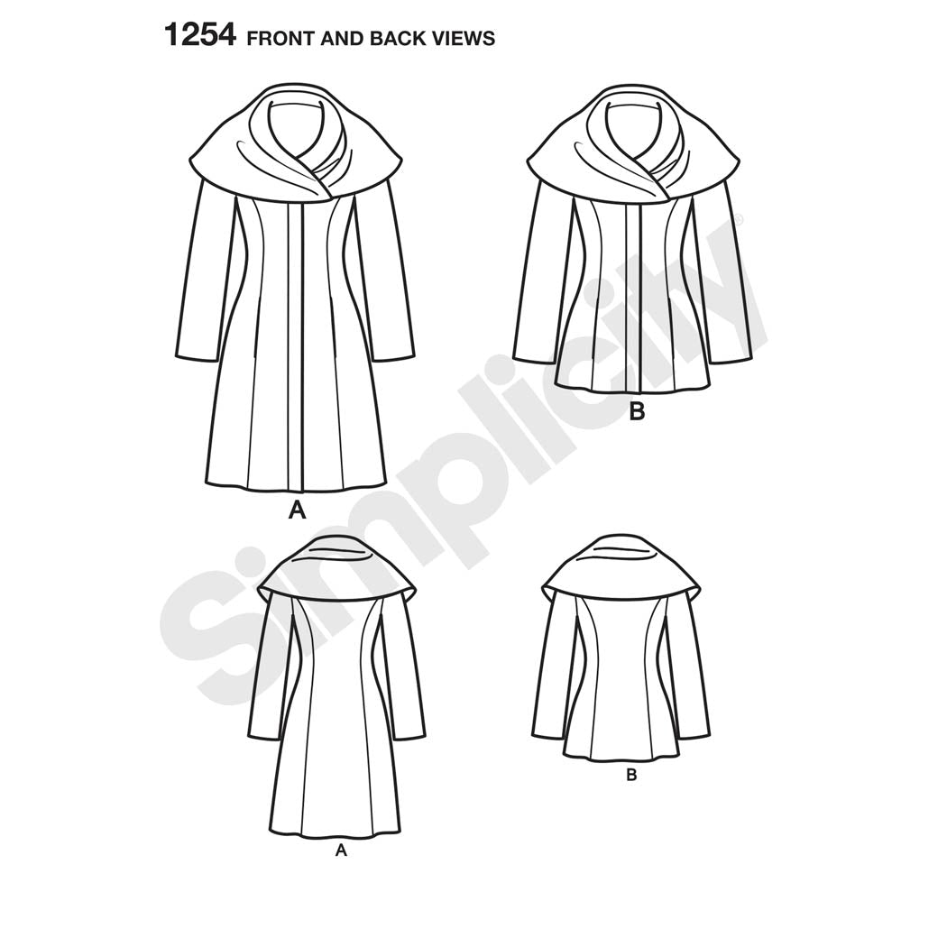 Simplicity 1254 - Women's Leanne Marshall Easy Lined Coat or