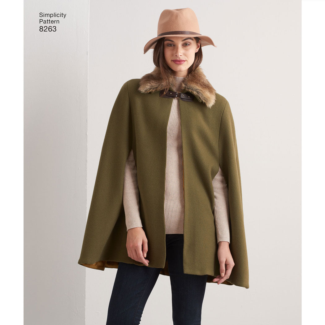 Simplicity 8263 - Women's Capes and Capelets | Sewing Patterns