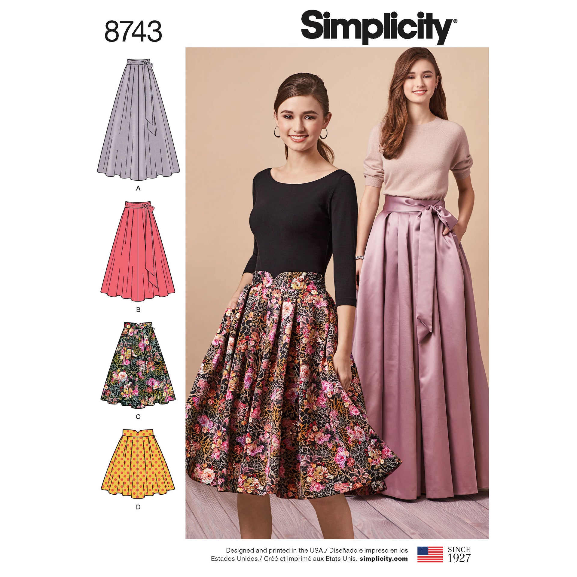 Simplicity 8743 Women's Pleated Skirts Sewing Pattern – My